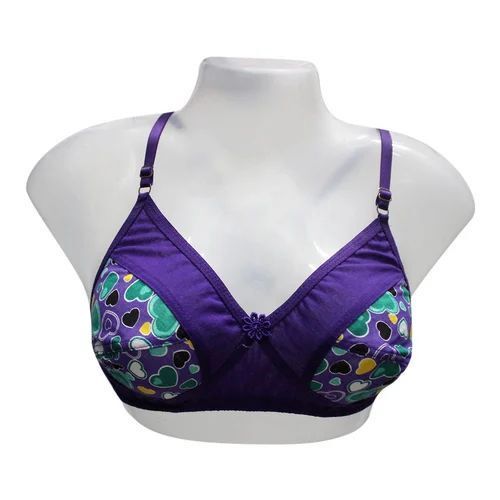 प्रिंटेड नीला ब्रा