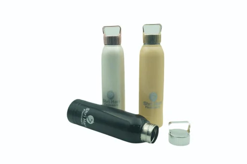 Steel Vintage Water Bottles - 1000 Milliliter Capacity, Various Colors | Stainless Steel, Round Shape, Screw Cap, Leakproof
