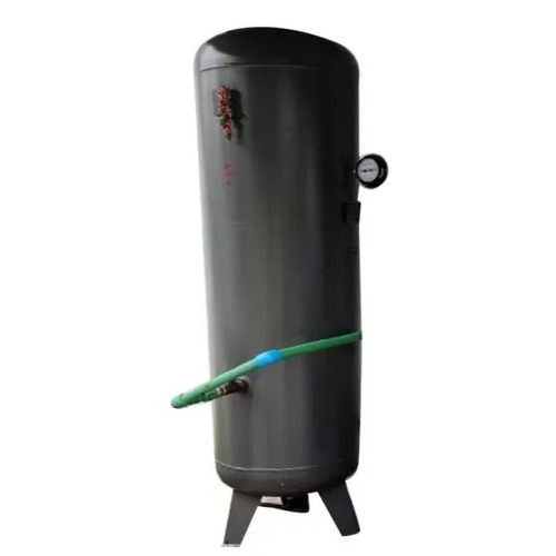 Vertical Air Receiver Tank - 1000 Liter Capacity, 200 psi Pressure Rating | New Carbon Steel Design, Elegant Black Finish