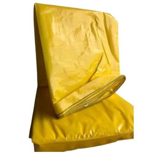 200 GSM Yellow HDPE Tarpaulin - 200 GSM Heavy-Duty Waterproof & UV Resistant Tear-Resistant Material Reinforced Corners Lightweight & Easy to Handle