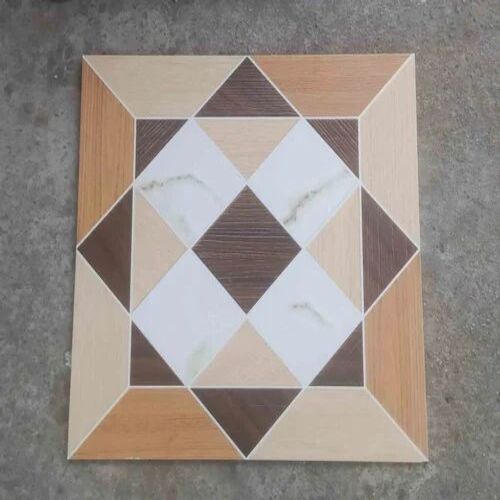 2x4 Glossy Ceramic Wall Tile - 600x1200 mm, Random Design, Beige Color with Good Grade Quality, Suitable for Elegant Interior Walls