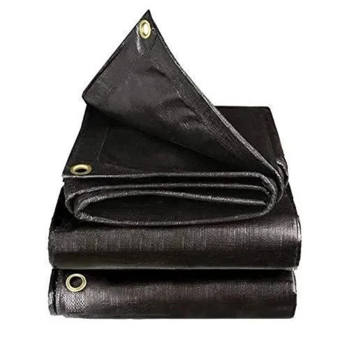 Black HDPE Tarpaulin - 100-250 GSM, UV Resistant, Dirty Resistant, Snow Resistant, Waterproof Protection for Commercial Use