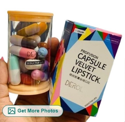 Capsule Lipstick - Waterproof Stick, Various Colors | Smudge Proof, Quality Tested for All Skin Types, Enhances Lip Appearance