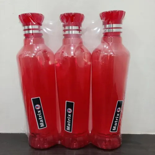 Fancy Fridge Bottles - 1000 Milliliter Multi-Color Round Plastic | Portable Designer Leakproof Stylish Bottles for All Your Refreshments