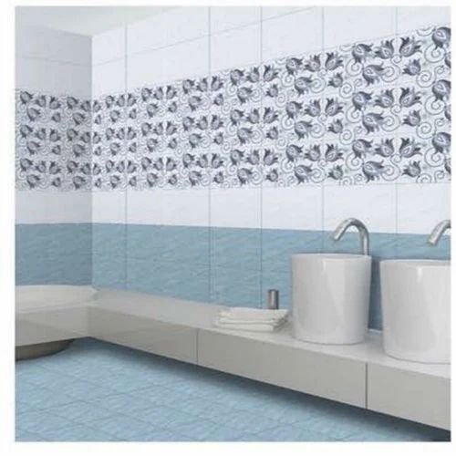 Glossy Kag Wall Tiles - Ceramic 2x2 Feet (600x600 mm) , Ideal for Floor Use with Glossy Surface Finish and Single Tile Design in Cheque Pattern