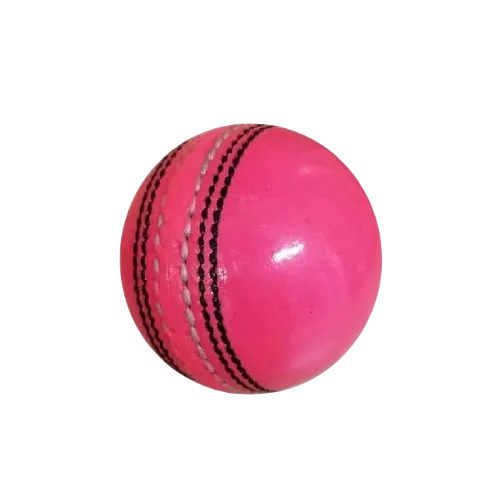 Leather Cricket Ball - Standard Size, Pink Color | Lightweight, Durable, Unisex, Ideal for Adult Players