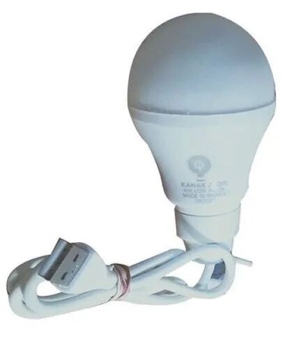 LED USB Bulb - Aluminum, Round Shape, White, 6500K Color Temperature | High Brightness, Energy-Efficient, Long Lifespan, Instant-On, Durable Design