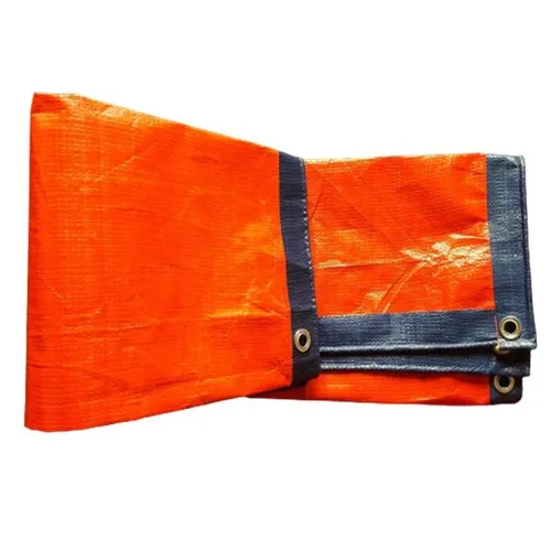 Orange HDPE Tarpaulin - 170 GSM, Waterproof & UV Resistant | Standard Woven Design, Ideal for Protecting Against Rain and Harsh Weather Conditions