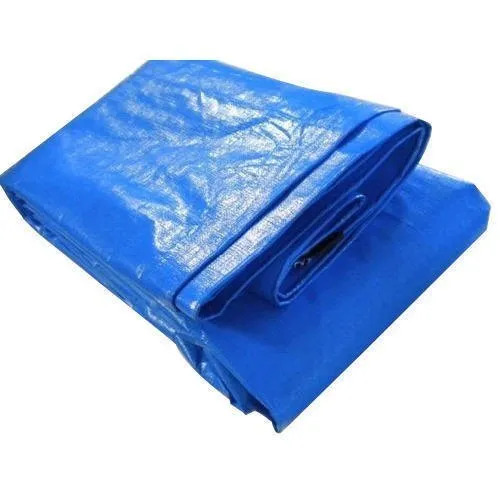 HDPE Woven Tarpaulin - 100% Waterproof, Tear-Resistant Blue Cover | UV-Stabilized, Lightweight, Reinforced Edges, Heat-Sealed Seams, Ideal for Outdoor Protection