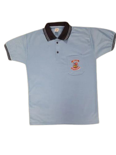 Promotional T Shirts - Light Weight, Breathable Nylon, Regular Fit | Unisex, Short Sleeves, Washable, Plain Pattern in Sky Blue