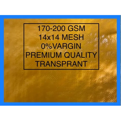 Virgin HDPE Tarpaulin - 80% Tensile Strength, LDPE Coated, Yellow | Waterproof, UV Resistant, Ideal for Protecting Valuable Items