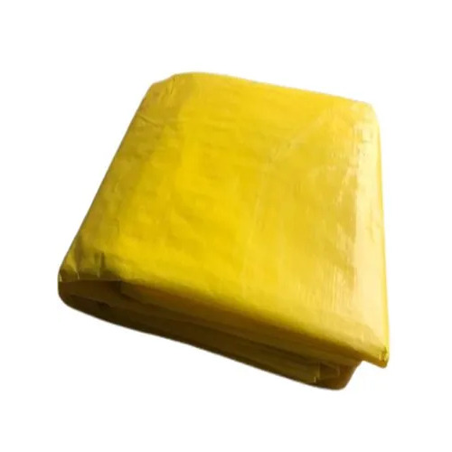 Waterproof Plastic Tarpaulin - 130 GSM HDPE Material, Yellow Color | UV Resistant, Woven Design for Protection Against Rain and Harsh Weather