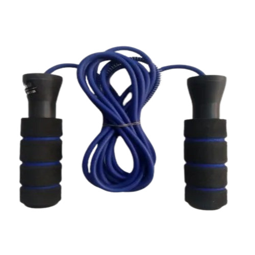 Ball Bearing Skipping Rope - Rubber Material Length: Adjustable | Features Stretchable Design Black Color Enhances Skipping Experience