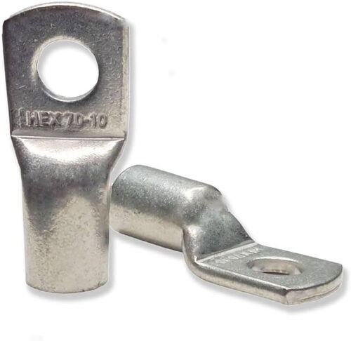 Cable Lugs - Carbon Steel, 660 Volt Rated, Glossy Silver Finish | Superior Quality, Easy to Install, Corrosion Resistant