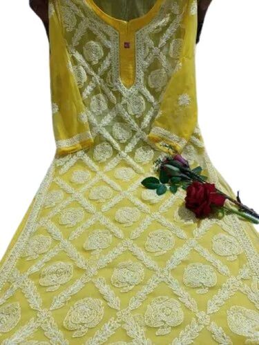 Chikankari Long Kurti