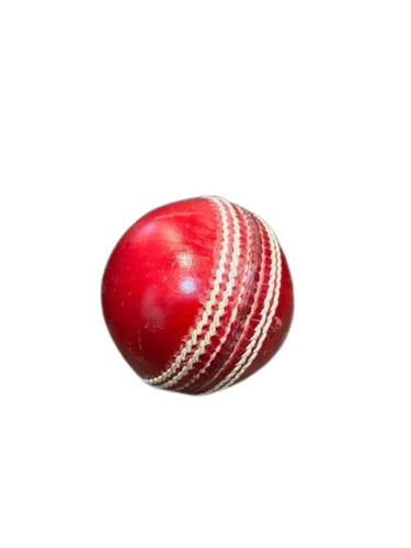 Cricket Balls - Leather, Medium Size, Red Color | Durable, Long Lasting, Fine Finished for Adults