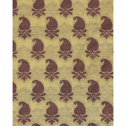 Designer Chanderi Jacquard Fabric - 40-42 Inch Width, Vibrant Yellow | Premium Quality, Luxurious Feel, Sheer Finish, Durable Fabric, Breathable, Traditional Patterns