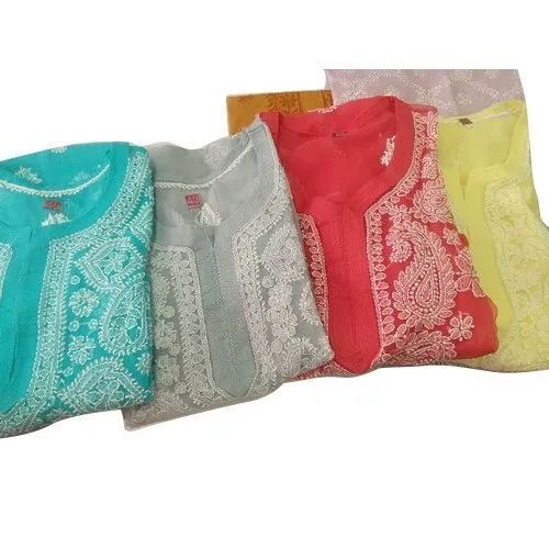 Designer Chikankari Embroidered Kurti