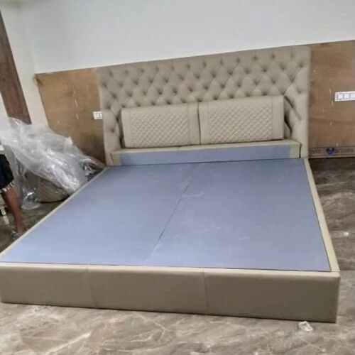 Wooden Designer Double Bed - Modern Stylish Design for Home and Hotel Use | Attractive Aesthetic Appeal