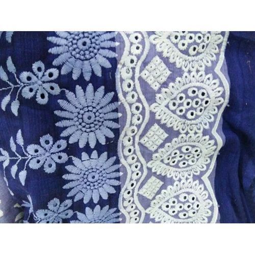 Designer Embroidered Cotton Fabric - 100% Cotton, 42 Inch Length | Premium Quality, Durable, Hypoallergenic, Lightweight, Absorbent, Versatile Use