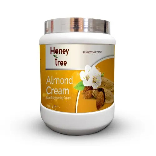 Honey Tree Almond Face Cream 900gm - Cream, 24 Months Shelf Life | Effective Anti-Aging Remedy, Nourishing Formula, Moisturizing Benefits, Skin Whitening Properties