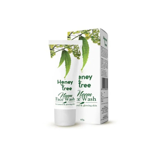 Honey Tree Neem Face Wash - 60 g Tube 98% Purity Gel Formula | Safe for Daily Use 1 Year Shelf Life