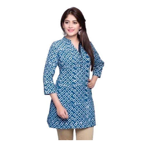 Ladies Cotton Short Kurti - Color: All Size