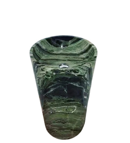 Marble Wash Basin - Polished Green Marble, Customized Size, Durable One Piece, Long Lasting Feature