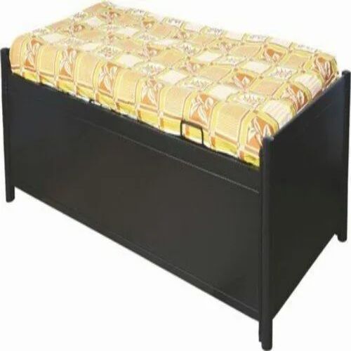 Metal Diwan Box Bed - Mild Steel 6x2.5 Feet Brown Color | Modern Design for Home Use Optimum Comfort