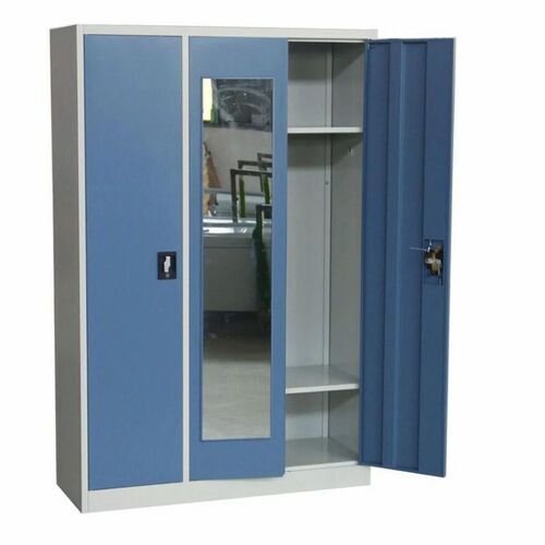 Metal Steel Almirah - 78x42x19 Inches Gray Finish 2-Door Design with Mirror | Designed for Optimum Home Use Attractive Metal Build