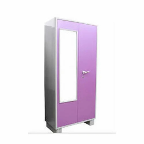 Mild Steel Decorative Almirah - 2 Doors 6-7 Feet Height Polished Finish | Attractive Multicolor Design Stainless Steel Handles Ideal for Home Use