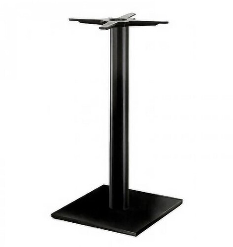 Mild Steel Dining Table Stand - Customizable Leg Shape, Black Color | Durable Metal Design for Restaurant Use