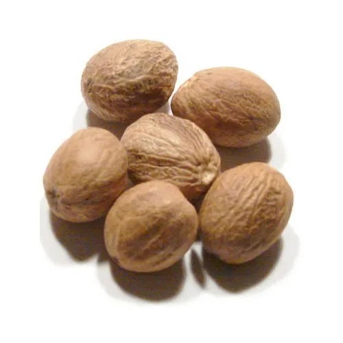 Nutmeg - Sun Dried Organic Whole Spice, Brown Color, Good Quality, Ideal for Cooking