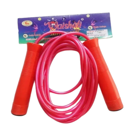 Plastic Skipping Rope - Stretchable PVC Design | New Machine Made, Red Color for Optimal Skipping Performance