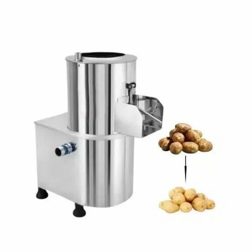 Potato Peeler Machine - Stainless Steel, 48 kg Weight, Silver Color | Durable, Fine Finish, Low Noise, Lower Energy Consumption, 1 Year Warranty, Free Stand Installation