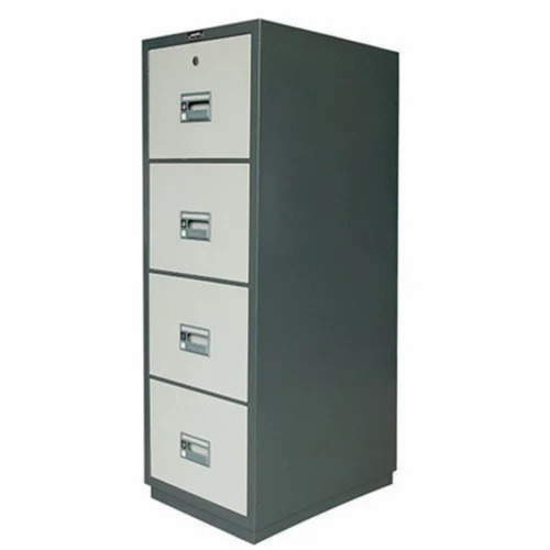Customized Mild Steel Storage Filing Cabinet - Gray Finish 4 Rack Capacity Ideal for Office Use