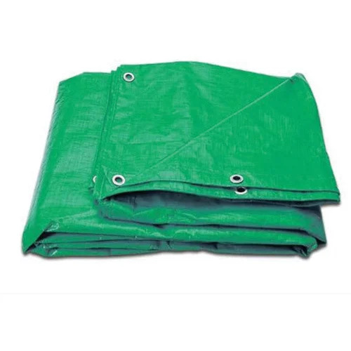 Waterproof HDPE Tarpaulin - GSM 70, Vinyl Coated 8.6 Inch Wide, Green Woven Design for Versatile Use in Agriculture, Camping, and More