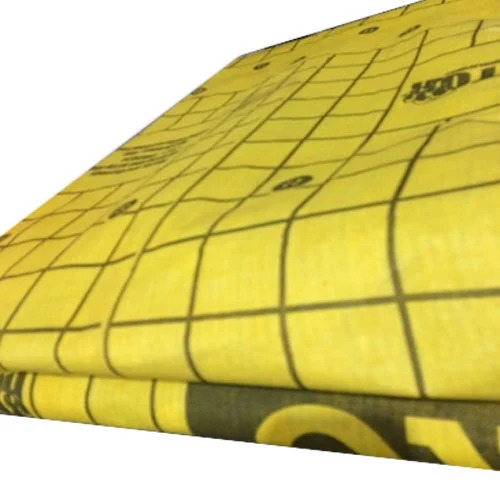 Waterproof Vinyl Coated Tarpaulin - 8.6 Inch Width, 70 GSM, Yellow Color | Recyclable, Printed Design, Ideal for Agriculture, Camping, and Protection from Water and Wind