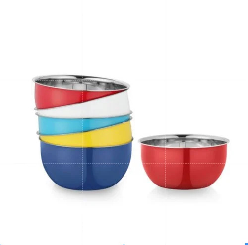 Stainless Steel Serving Bowl Set - 28 Cm, Polished Silver Finish, Durable For Home And Office Use