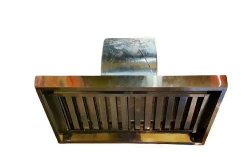 Commercial Kitchen Chimney - Stainless Steel, 6mm Thickness, Rectangular Wall Mount Design | All Size Compatibility, Durable Performance