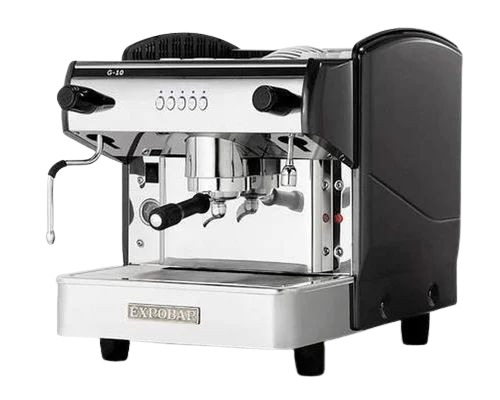 Espresso Coffee Machine - Stainless Steel, 100 Cups/day Capacity | Very Good Quality, Semi-automatic, 1 Year Warranty, Grey & Black Finish, Durable Design