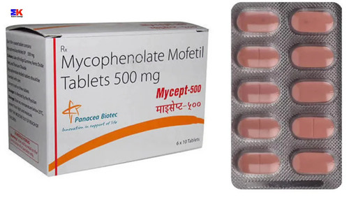 Mycophenolate Mofetil Tablets - 500 Mg, Medicine Grade | Prescription Required, For Hospital and Clinic Use, Store in Cool and Dry Place