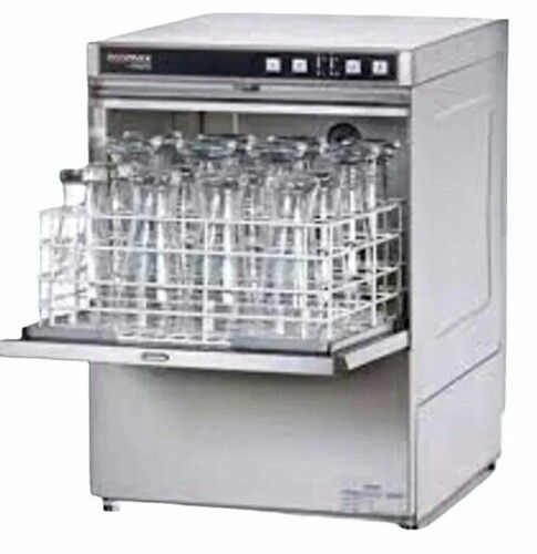 Under Counter Glass Washer - SS 316 Polished Finish | New Condition, Compact Size, Silver Metal Construction