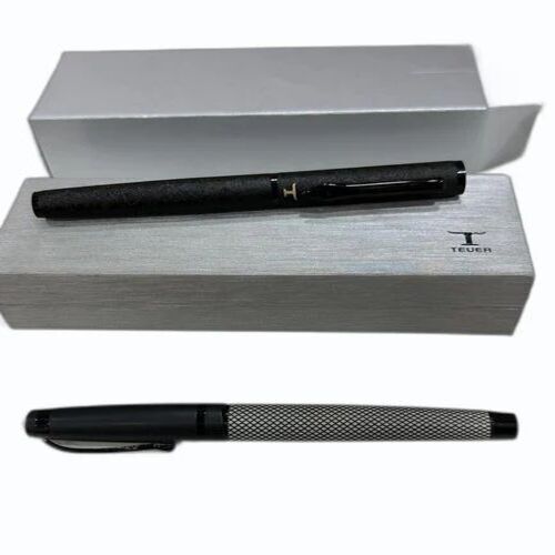 Zoom Super Fountain Pen - Steel Material, Custom Size, Silver and Blue Colors | Reusable Design with Non-Retractable Cap for Study and Official Use