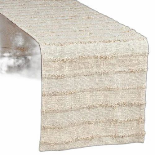Cotton Table Runner - Handmade 14x72 Inches, Yarn Dyed with Customizable Color Options