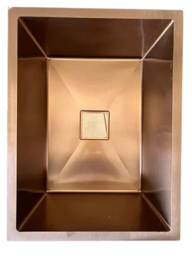 Handmade Sink - Metal, Customized Size, Golden Color | Polished Finish, Durable Design, Above Counter Installation, Long Lasting Quality