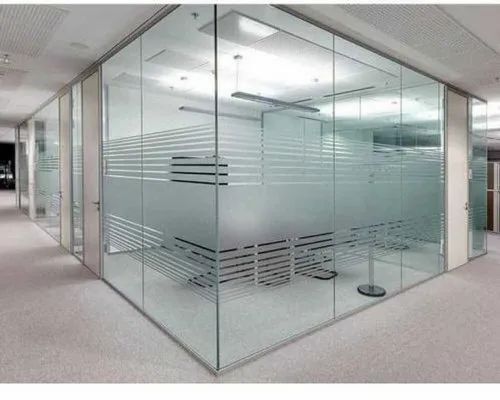 Office Toughened Partition Glass - Color: Transparent