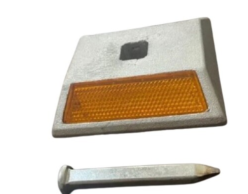 Reflective Road Studs - Aluminium and Plastic Standard Size White and Yellow Colors | Low Maintenance Tested for Quality Standards Ideal for Roadway Safety