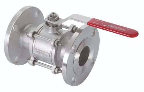 Steel Flanged Ball Valve - Color: Silver