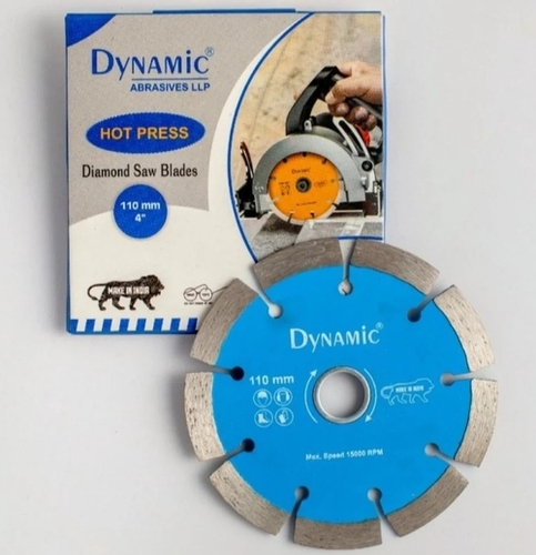 110mm Marble Granite Cutting Blade - Mild Steel, 110mm Diameter, Blue and Grey | High Cutting Speed, Precision Cutting, Wet/Dry Use, Easy Installation